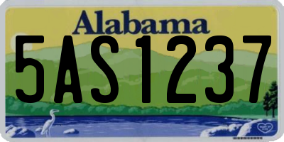 AL license plate 5AS1237