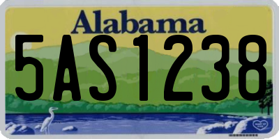 AL license plate 5AS1238