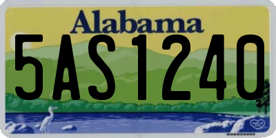 AL license plate 5AS1240