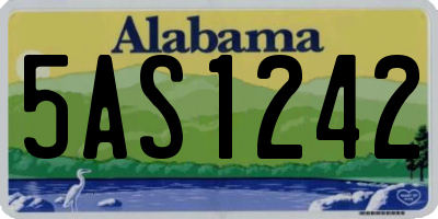 AL license plate 5AS1242