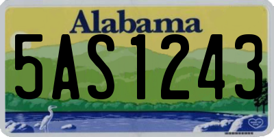 AL license plate 5AS1243