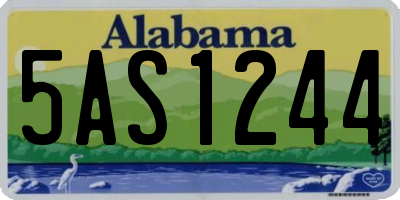 AL license plate 5AS1244