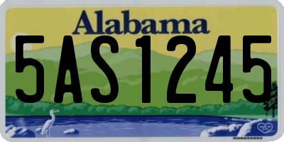 AL license plate 5AS1245