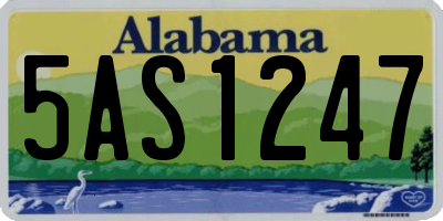 AL license plate 5AS1247