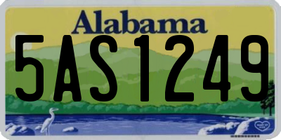 AL license plate 5AS1249