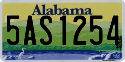 AL license plate 5AS1254
