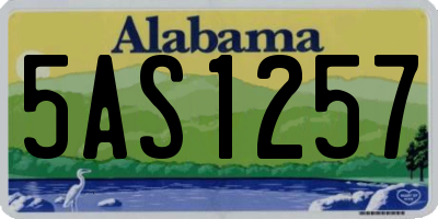 AL license plate 5AS1257