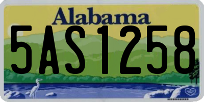 AL license plate 5AS1258