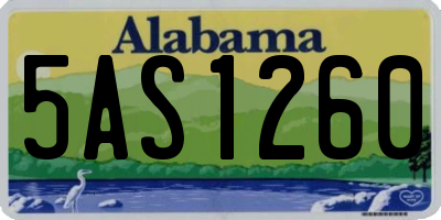 AL license plate 5AS1260