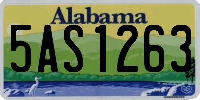 AL license plate 5AS1263