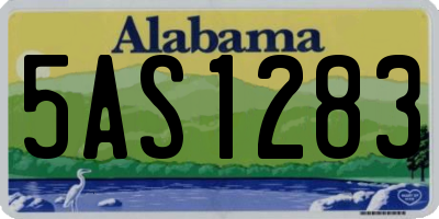 AL license plate 5AS1283