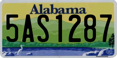 AL license plate 5AS1287