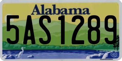 AL license plate 5AS1289