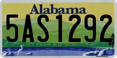 AL license plate 5AS1292