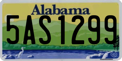 AL license plate 5AS1299