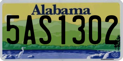 AL license plate 5AS1302
