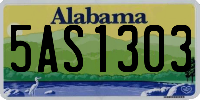 AL license plate 5AS1303