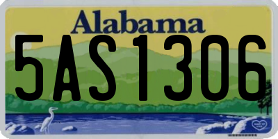 AL license plate 5AS1306