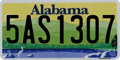 AL license plate 5AS1307