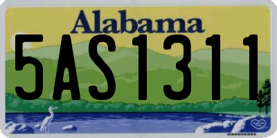 AL license plate 5AS1311