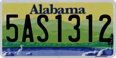 AL license plate 5AS1312