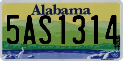 AL license plate 5AS1314