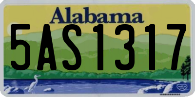 AL license plate 5AS1317