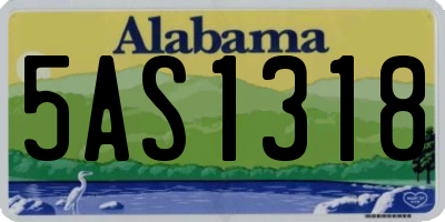 AL license plate 5AS1318