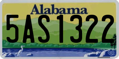 AL license plate 5AS1322