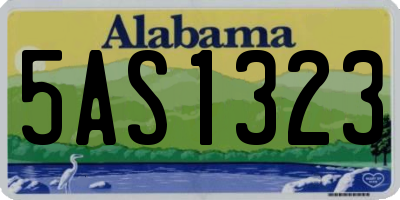 AL license plate 5AS1323