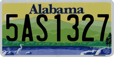 AL license plate 5AS1327