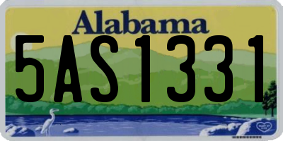AL license plate 5AS1331