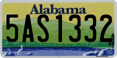 AL license plate 5AS1332