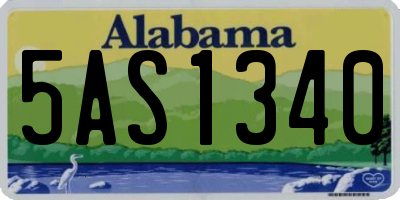 AL license plate 5AS1340