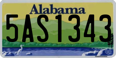 AL license plate 5AS1343