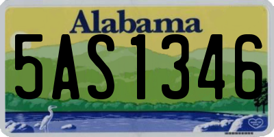 AL license plate 5AS1346