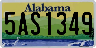 AL license plate 5AS1349