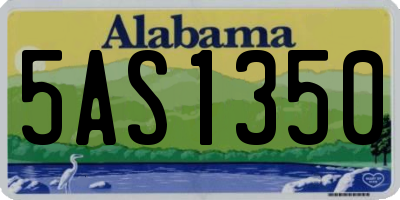 AL license plate 5AS1350