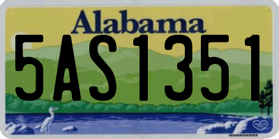 AL license plate 5AS1351