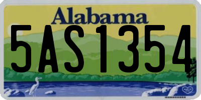 AL license plate 5AS1354