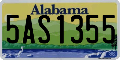 AL license plate 5AS1355