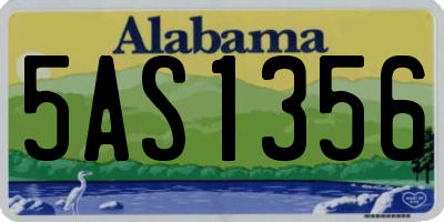 AL license plate 5AS1356