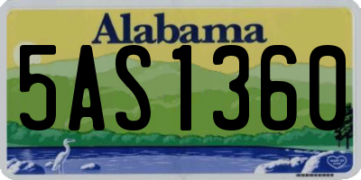 AL license plate 5AS1360