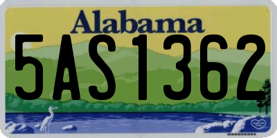 AL license plate 5AS1362