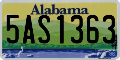 AL license plate 5AS1363