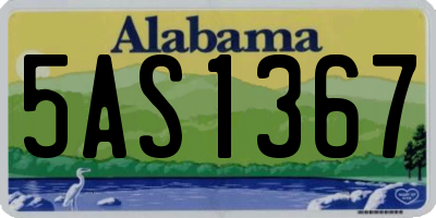AL license plate 5AS1367