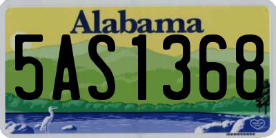 AL license plate 5AS1368