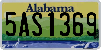 AL license plate 5AS1369