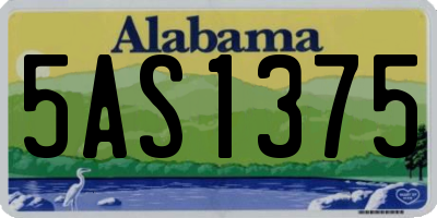 AL license plate 5AS1375