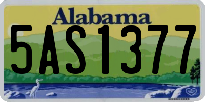 AL license plate 5AS1377
